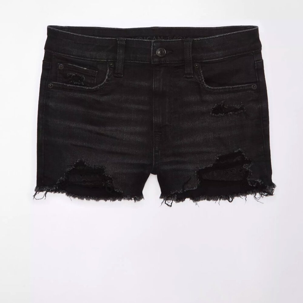 AE Next Level High-Waisted Denim Short Short - Size 8